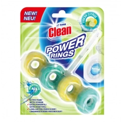 At Home Clean Power Rings Zawieszka do WC Fresh Citrus 40g 1szt